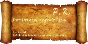 Perlstein Kornélia névjegykártya