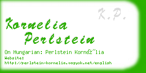 kornelia perlstein business card